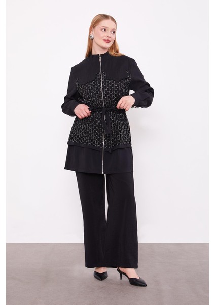 Siyah Dantel Detaylı Ikili Takım fiyatları