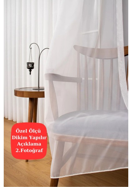 Ipek Krep Düz Sade Şık Tül Perde Sık Pile