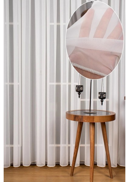 Ipek Krep Düz Sade Şık Tül Perde Sık Pile