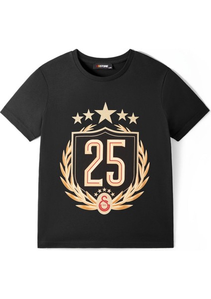Lisanslı 2025 Şampiyonluk Özel Siyah Çocuk T-Shirt Hediye Icardi Ahşap Kutulu