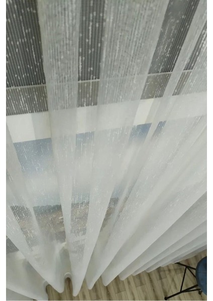 Kırçıllı Damla Desenli Kırışmaz Keten Tül Perde Sık Pile indirimleri