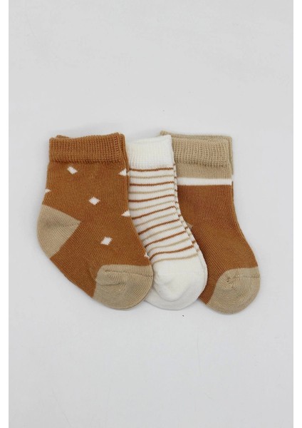 Bistyle 3'lü Penye Erkek Soket Çorap BS10111 Hardal fiyatları
