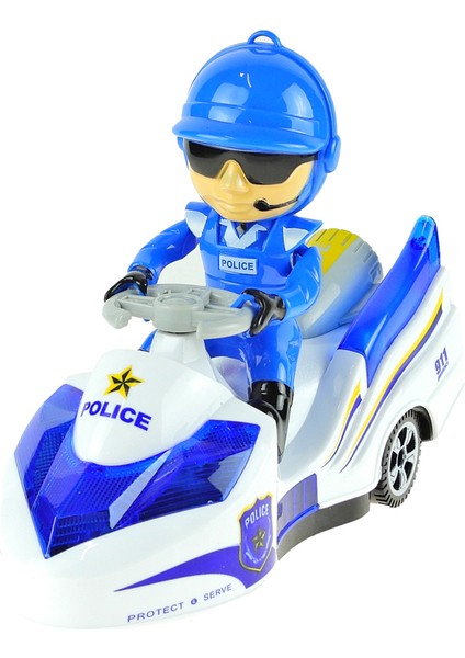 Oyuncak Polis Motosikleti Işıklı Sesli Pilli 20 cm