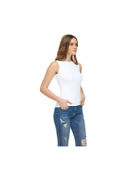 Sıfır Kollu Elastan Bisiklet Yaka Atlet / Badi 2'li Paket