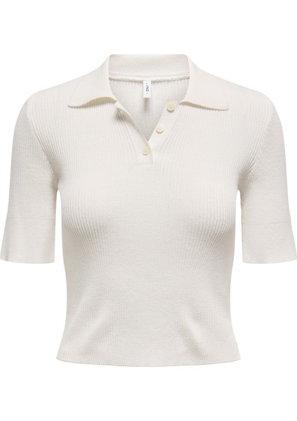 Only Onlelectra Lıfe Ss Polo Neck Knt Kadın Beyaz Kazak - O15341689