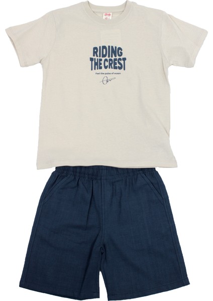 Dmb Erkek Çocuk Keten Şortlu Takım