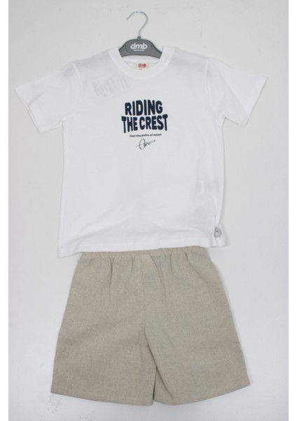 Dmb Erkek Çocuk Keten Şortlu Takım