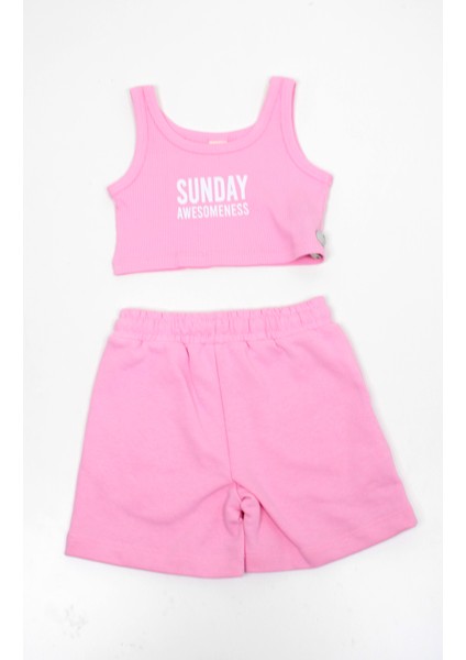 Dmb Kız Penye Crop Şort Takım