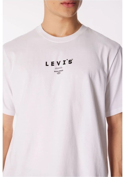 Levis Bisiklet Yaka Regular Fit Beyaz Erkek T-Shirt A2082-0154