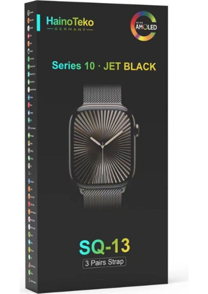 Watch 10 Series Jet Black Akıllı Saat 3 Kordonlu 46 mm Sesli Görüşme Chatgpt 128MBBELLEK modelleri