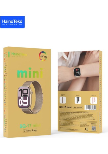 Sq-17 Mini Akıllı Saat 3 Kordonlu 38 mm Watch 10 Series Mini Sesli Görüşme Chatgpt