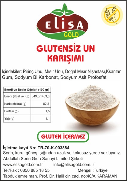 Elisa Glutensiz Un 25KG