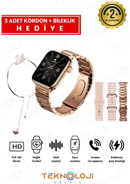 Kadın Akıllı Saat G9 Mini Flamingo Kolye Hediyeli Ios ve Android Uyumlu 38MM 2.2inç
