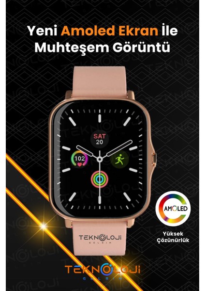 Kadın Akıllı Saat G9 Mini Flamingo Kolye Hediyeli Ios ve Android Uyumlu 38MM 2.2inç modelleri