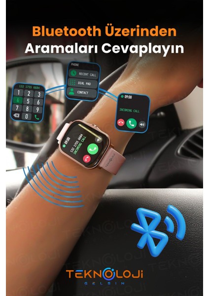 Kadın Akıllı Saat G9 Mini Flamingo Kolye Hediyeli Ios ve Android Uyumlu 38MM 2.2inç