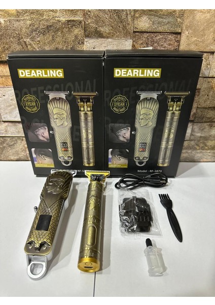 Dearling Çelik Kasa Profesyonel Saç Sakal Ense Çizim Tüm Vücut Tüyü Lazer Öncesi Tıraş Makinesi. Çi