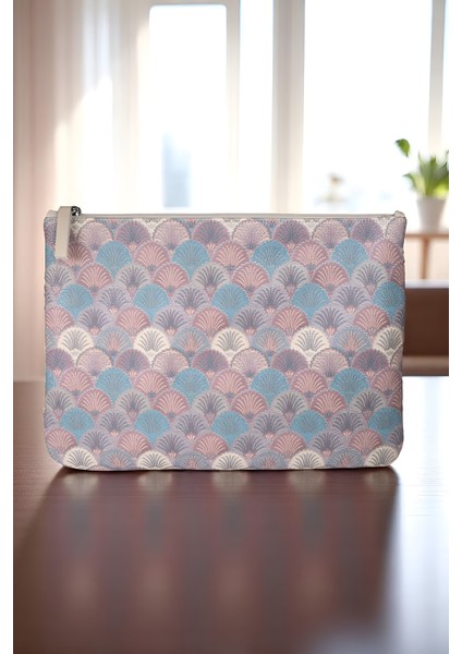 Pastel Yelpaze Desenli Clutch Portföy Çanta fırsatları