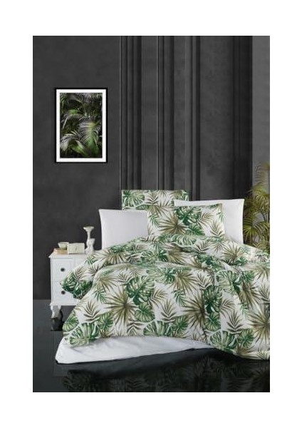 Verde Çift Kişilik Nevresim Takımı Ranforce Pamuk Yeşil 200X220