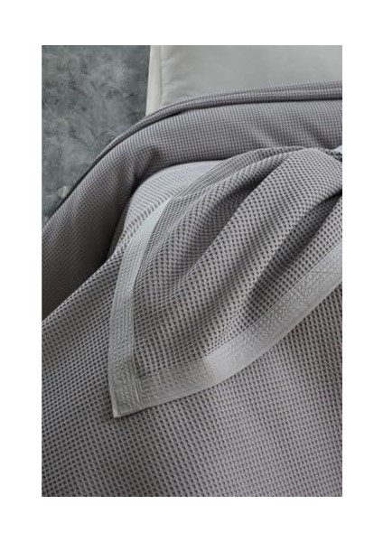 PIKE%100 Pamuk Petekli Pike, Dörtmevsim Pike Tek Kişilik 170X240 Gri
