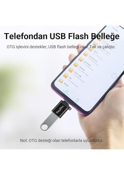 Type-C To USB 3.0 Çevirici Dönüştürücü Adaptör