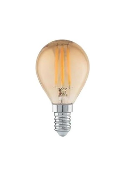 LED Filament Ampul 4 Watt E14 Duy Sarı Işık Dekoratif Vintage Aydınlatma (3, G45 Amber Cam)