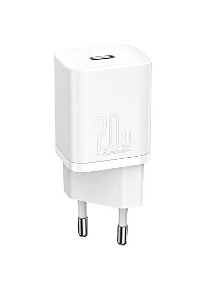 Super Si Pd 20W Usb-C & Usb-C Kablo ve Hızlı Şarj Cihazı Seti, Beyaz