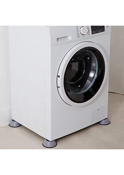 Gürültü Önleyici Çamaşır Kurutma Makinesi Için Çamaşır Makinesi Ayak Stoperi Gri 4 Lü Set