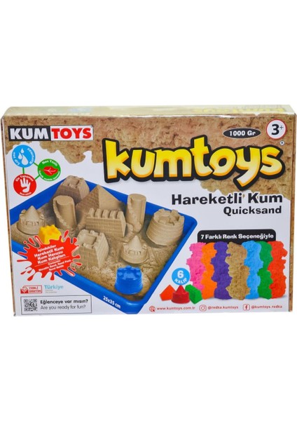 5329 Kumtoys, Hareketli Kum Seti 1000 gr / +3 Yaş.glpzr