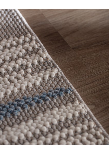 Grania Saçaklı Halı - Gri - 80x300 cm