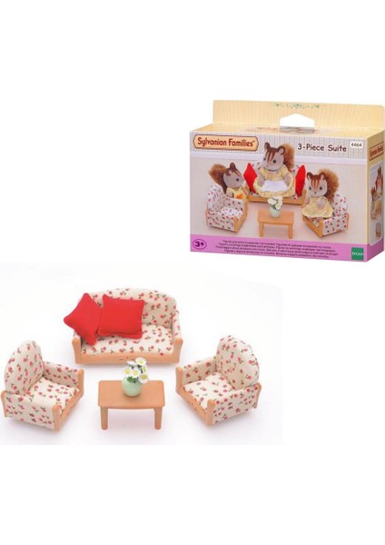 4464 Sylvanian Families, 3 Parça Koltuk Seti , +3 Yaş, Figürler Ayrı Satılır..glpzr