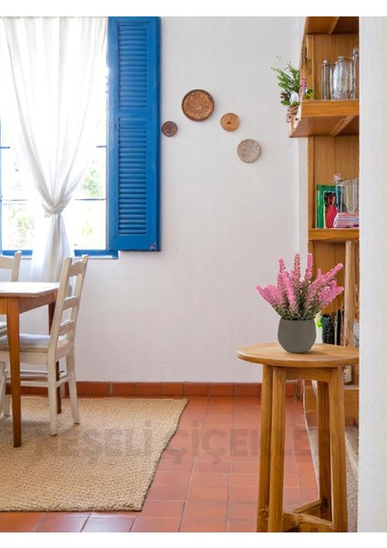 Küçük Yapay Çiçek Lavanta Pembe 15X18CM Dekoratif Masa Süsü Plastik Mini Saksıda Ev Süsleri modelleri