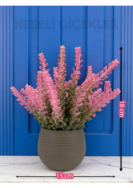 Küçük Yapay Çiçek Lavanta Pembe 15X18CM Dekoratif Masa Süsü Plastik Mini Saksıda Ev Süsleri fırsatları