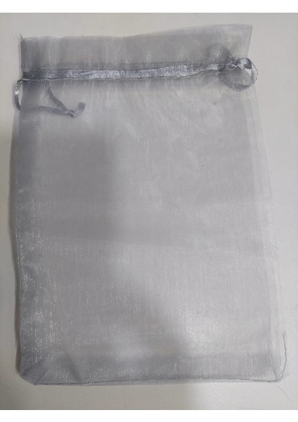 Gri Boy 18X12CM Tül Kese Şeffaf Hıdırellez Takı Altın Için Düğün Davet 1 Adet