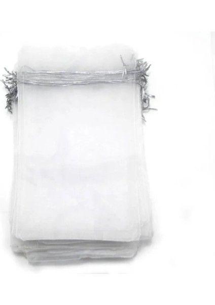 Gri Boy 18X12CM Tül Kese Şeffaf Hıdırellez Takı Altın Için Düğün Davet 1 Adet