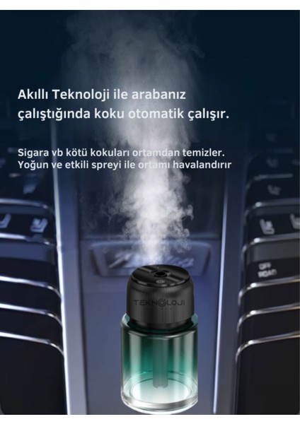 Af-01 Araba & Ev Kokusu Otomatik Şarjlı 160ML Lazer Işık Yıldız Tavan Yeni Nesil Smart Koku Difüzör