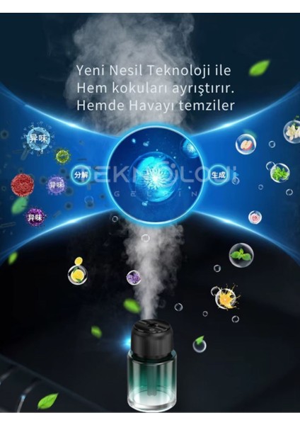 Af-01 Araba & Ev Kokusu Otomatik Şarjlı 160ML Lazer Işık Yıldız Tavan Yeni Nesil Smart Koku Difüzör