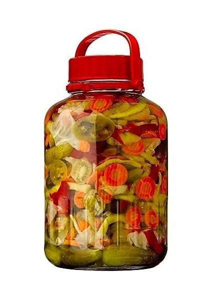 Harvest Kırmızı Kapaklı Kavanoz 8000 cc fiyatları