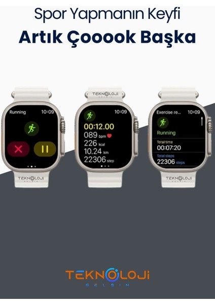 Watch 8 Ultra Akıllı Saat 45MM 1.99INC 3 Tuş Aktif Saatten Konuşma Türkçe Dil fiyatları