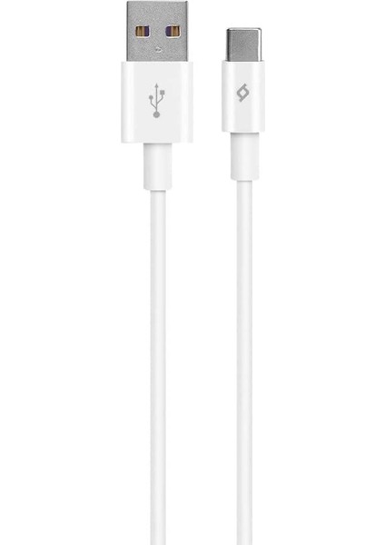 Type-C USB 2.0 5A Süper Hızlı 1m Şarj Kablosu, Beyaz