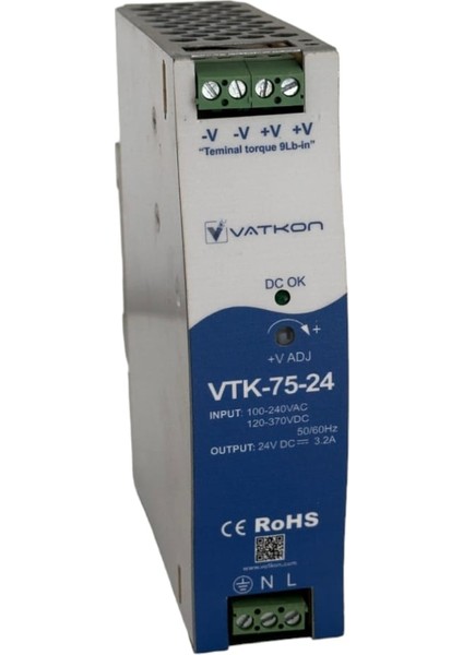 Vtk-75-24 (24VDC - 3,2A Monofaze Güç Kaynagi)