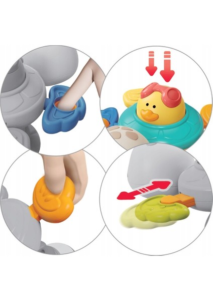 Vantuzlu Duyusal Oyuncak Çıngıraklı Diş Kaşıyıcı Mama Sandalyesi ve Banyo Oyuncağı Kaplumbağa fiyatları