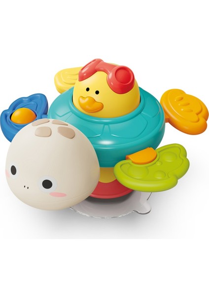 Vantuzlu Duyusal Oyuncak Çıngıraklı Diş Kaşıyıcı Mama Sandalyesi ve Banyo Oyuncağı Kaplumbağa modelleri