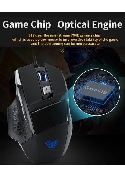 S12 Oyun Mouse'u 4800 Dpı