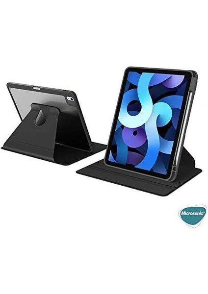 Apple iPad 10.nesil 10.9`` Için Kılıf (A2696-A2757-A2777) Regal Folio Siyah [ipad 10.nesil 10.9 ile Uyumlu Kılıf - Siyah]