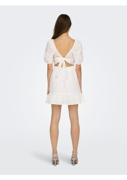 Onlsheıla Ss Short Emb Dress Wvn Kadın Beyaz Elbise - 15296335 indirimleri