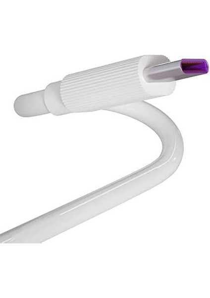 SL015 USB To Type-C 5A Hızlı Şarj ve Data Kablosu Beyaz 1 Metre