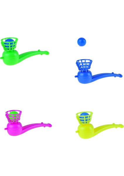 Oyuncak Uçan Top Üflemeli 4 Lü Set 10 cm