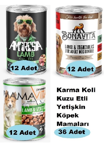Karma Koli Kuzu Etli Yetişkin Köpek Maması 36 Adet