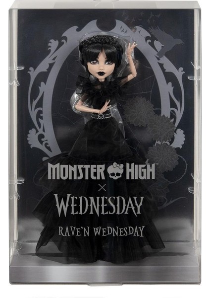 HXJ03 Monster High Wednesday Balo Elbiseli Bebek.glpzr
