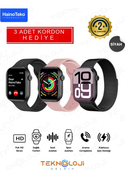 Sq-17 Mini Akıllı Saat 3 Kordonlu 38 mm Watch 10 Series Mini Sesli Görüşme Chatgpt